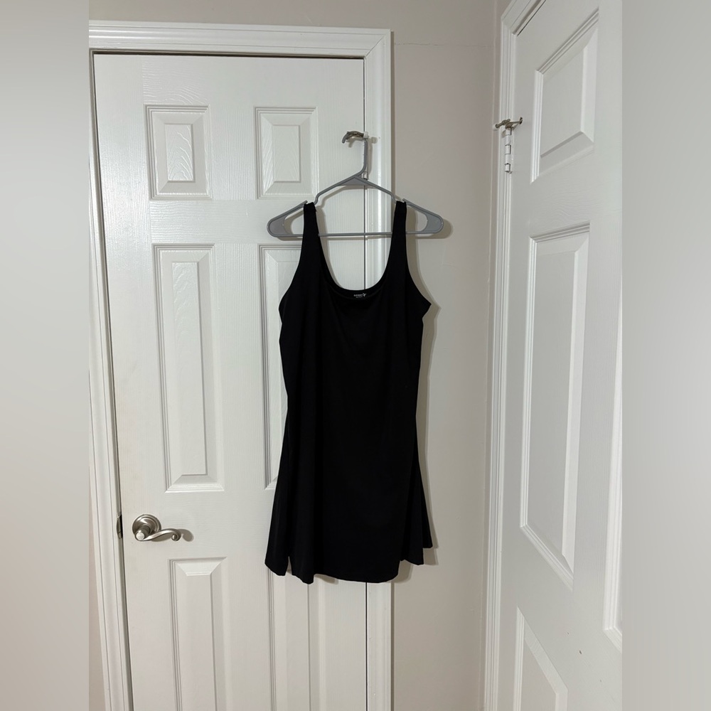Black Old Navy PowerSoft Shelf-Bra Support Dress